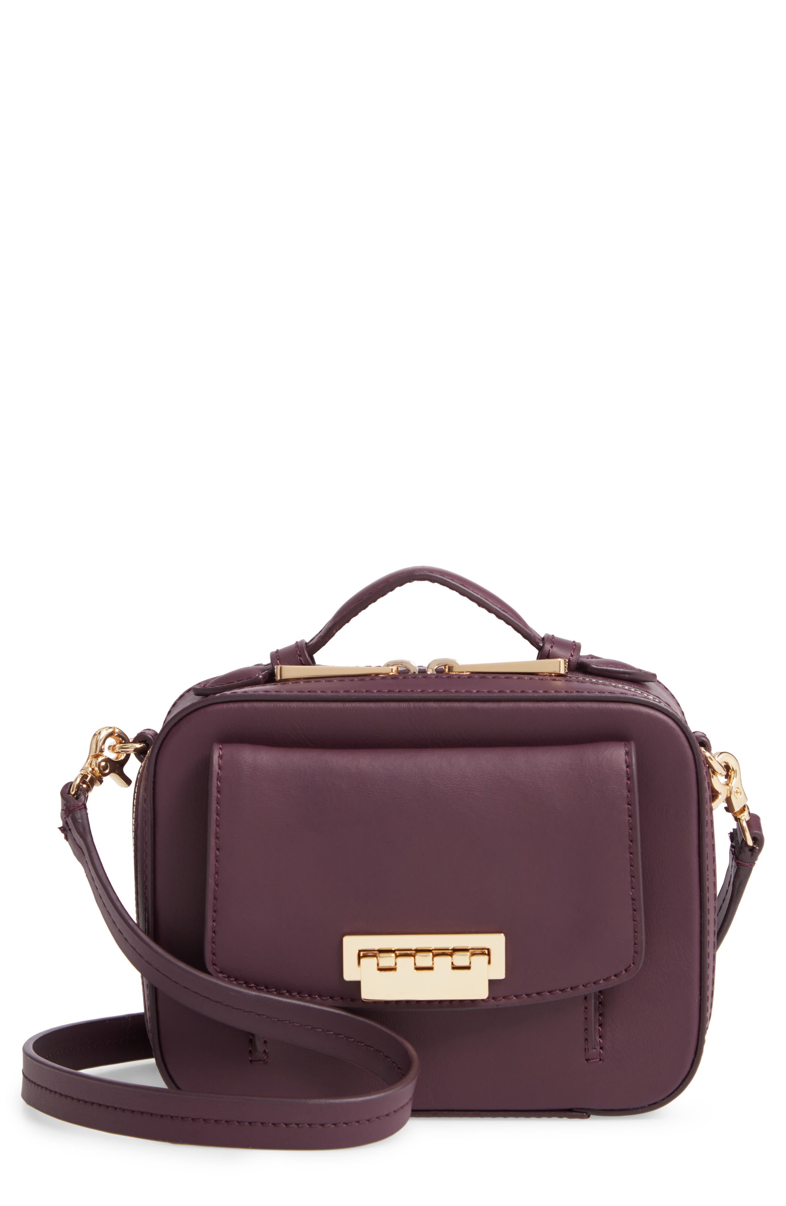 ZAC Zac Posen Earthette Small Box Leather Crossbody Bag, Main, color, 