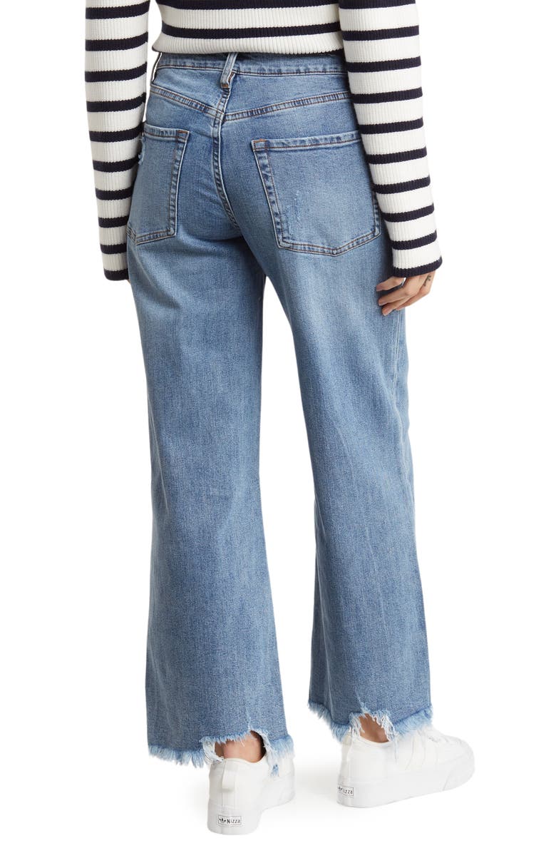 Sabrina High Waist Wide Leg Raw Hem Jeans