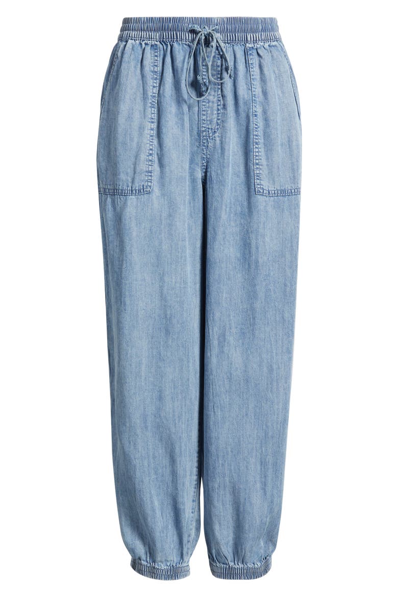 Andi Chambray Drawstring Joggers, Alternate, color, MEDIUM WASH