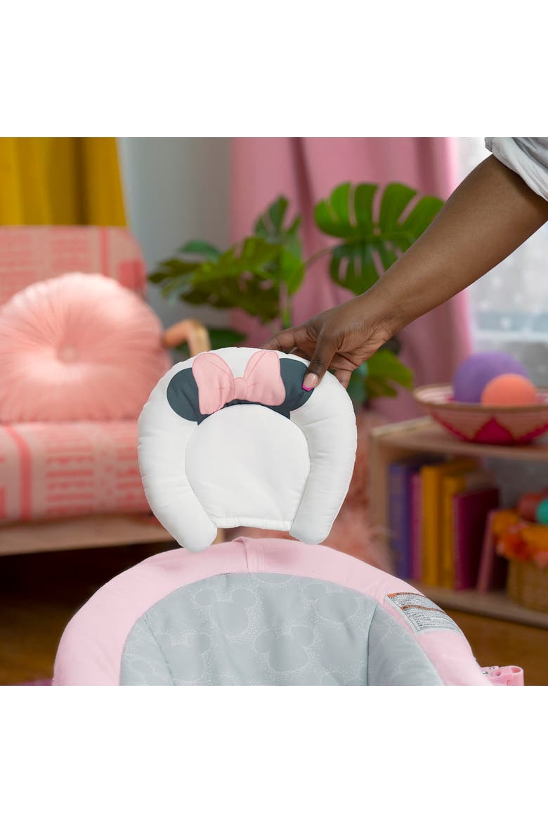 Disney Baby Minnie Mouse Rosy Skies Pink Baby Bouncer Infant Seat, Alternate, color, PINK