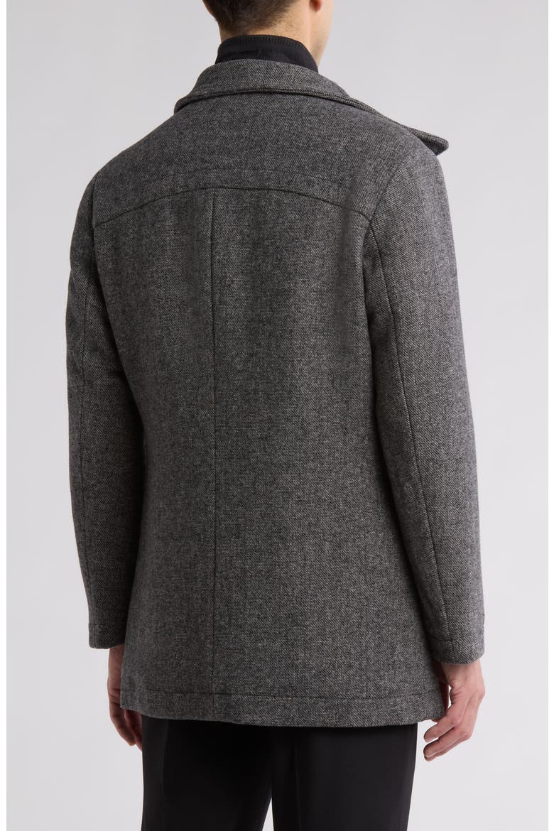 Wool Blend Coat with Quilted Bib, Alternate, color, GREY