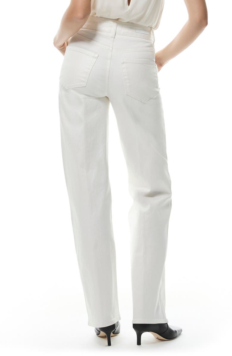 PAIGE Sasha Coated High Waist Wide Leg Jeans, Alternate, color, Pearl White Coating