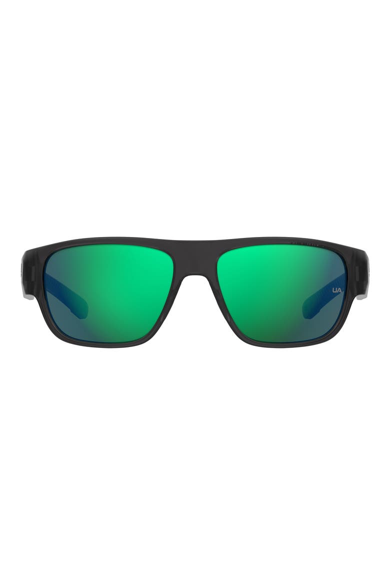 60mm Scorcher Square Sunglasses, Main, color, GREY CRYSTAL