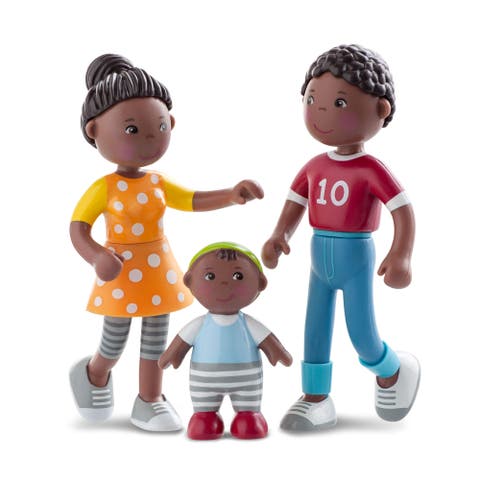 Little Friends Family Time - Mom, Dad and Baby Dollhouse Toy Figures
