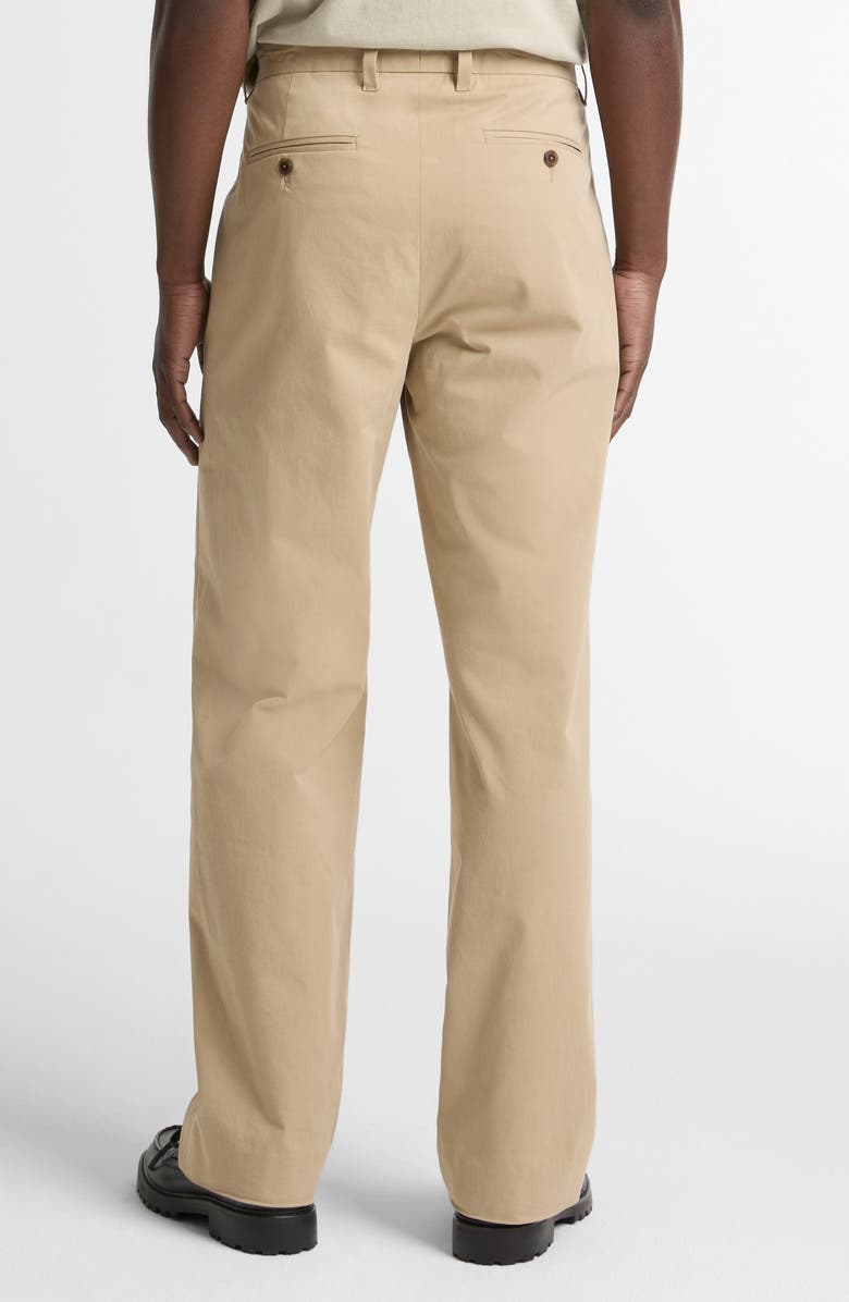 Vince Louie Pleated Stretch Cotton Pants, Alternate, color, Teak