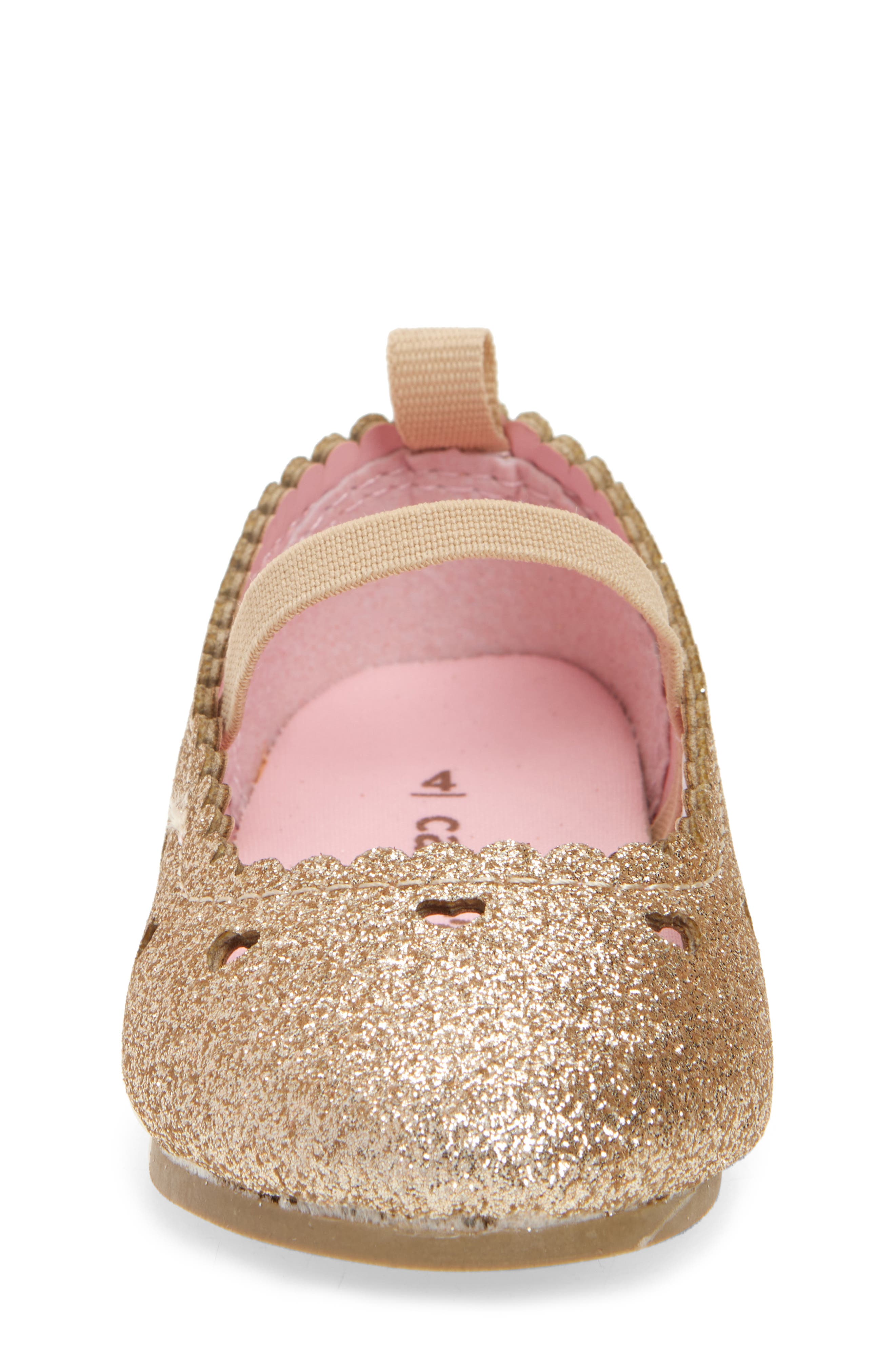 CARTERS Kids' Ellaria Glitter Mary Jane Flat, Alternate, color, Gold