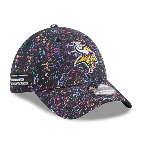 Men
s New Era  Black Minnesota Vikings 2025 NFL Crucial Catch 39THIRTY Flex Hat