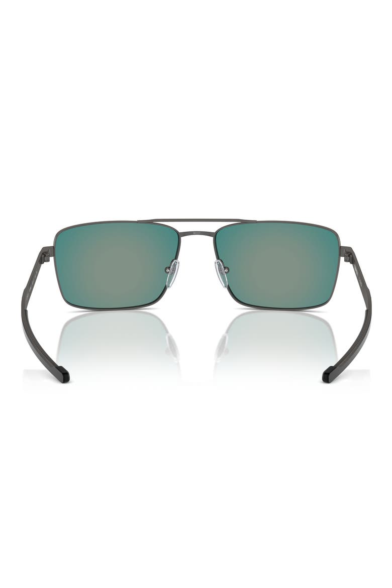 x Scuderia Ferrari 60mm Rectangular Sunglasses, Alternate, color, DARK GUNMETAL