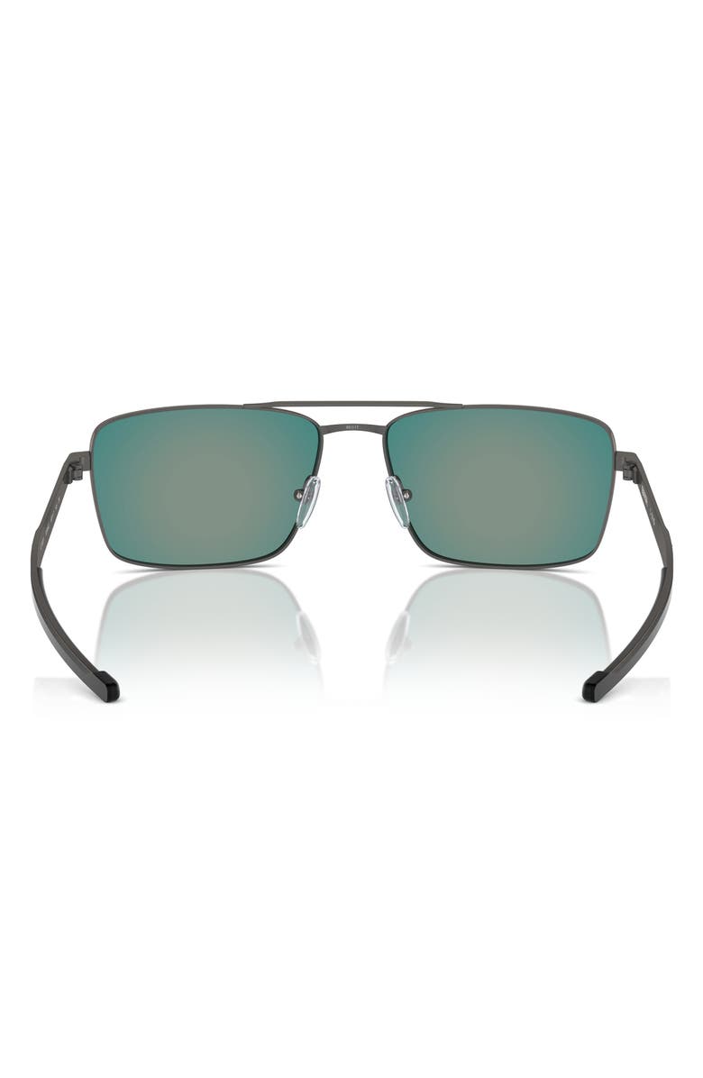 Scuderia Ferrari x Scuderia Ferrari 60mm Rectangular Sunglasses, Alternate, color, Dark Gunmetal