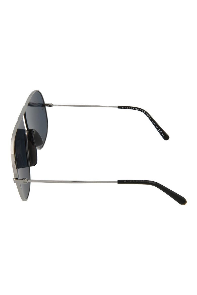 65mm Shield Sunglasses, Alternate, color, SHINY RUTHENIUM/ GRY