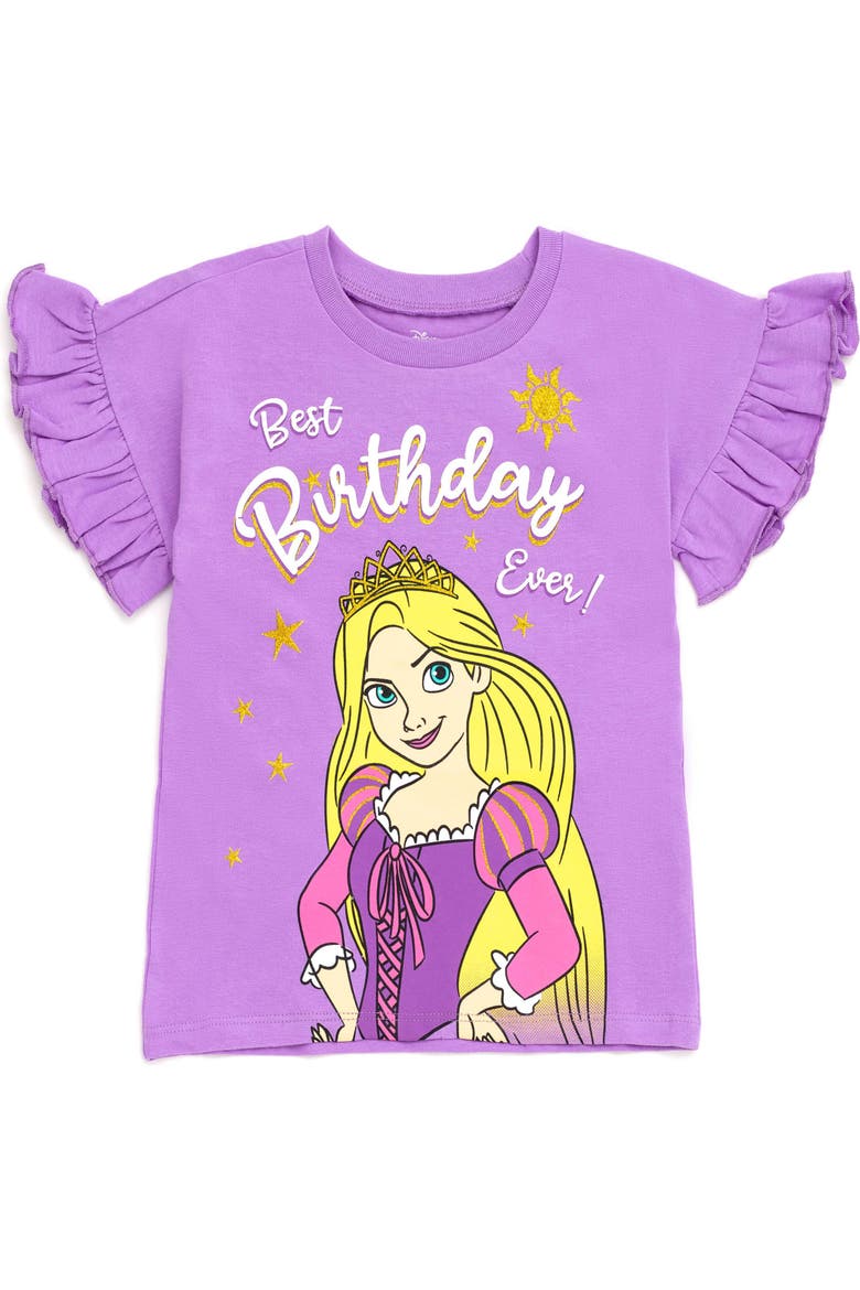 Princess Birthday Graphic T-Shirt, Main, color, Rapunzel Violet