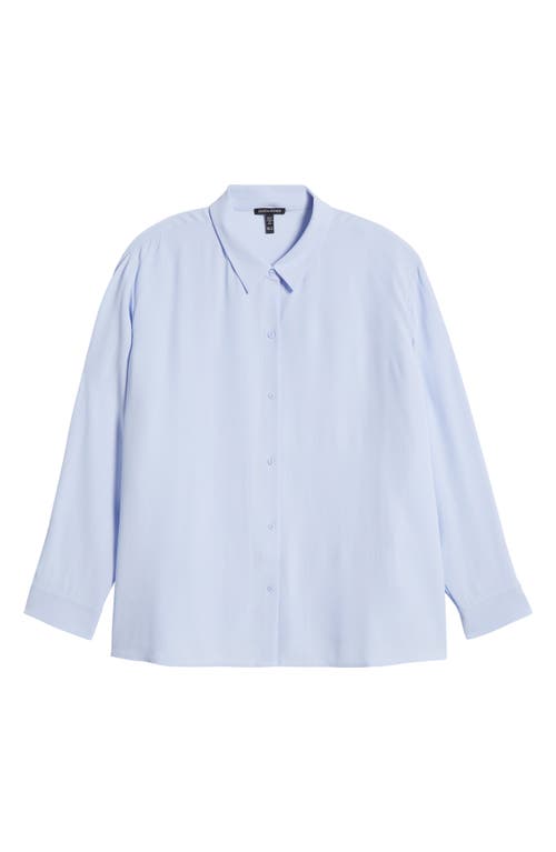 Eileen Fisher Silk Button-up Shirt In Bellflower