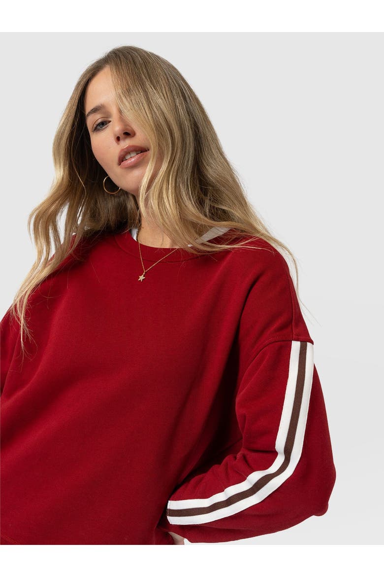 Victory Sweatshirt, Main, color, Red Brown Stripe