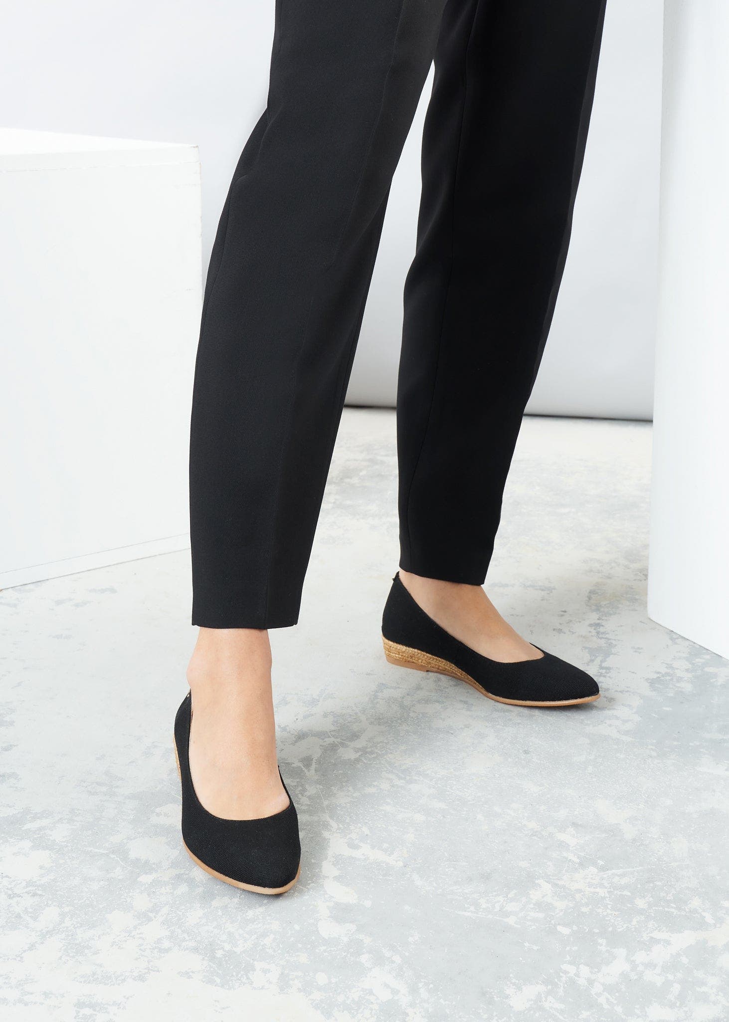 VISCATA Rubina Canvas Espadrille Flats, Alternate, color, Black