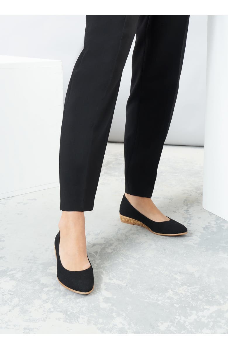 VISCATA Rubina Canvas Espadrille Flats, Alternate, color, Black