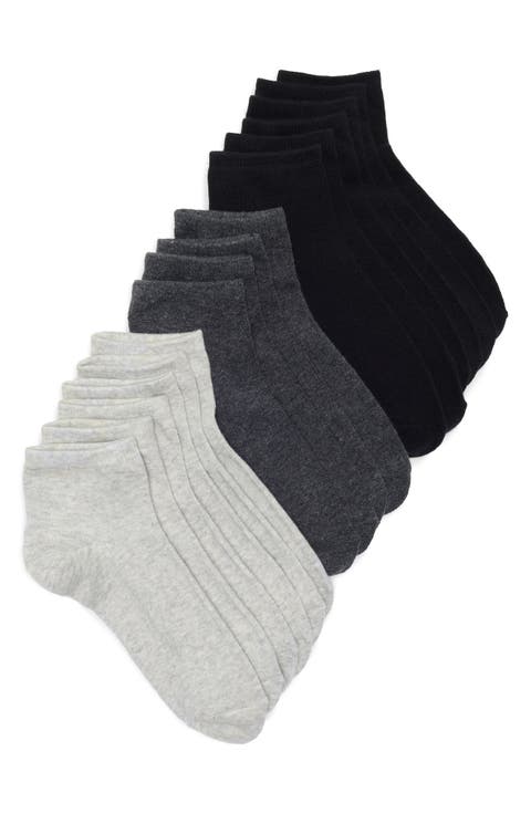 Assorted 8-Pack Quarter Socks