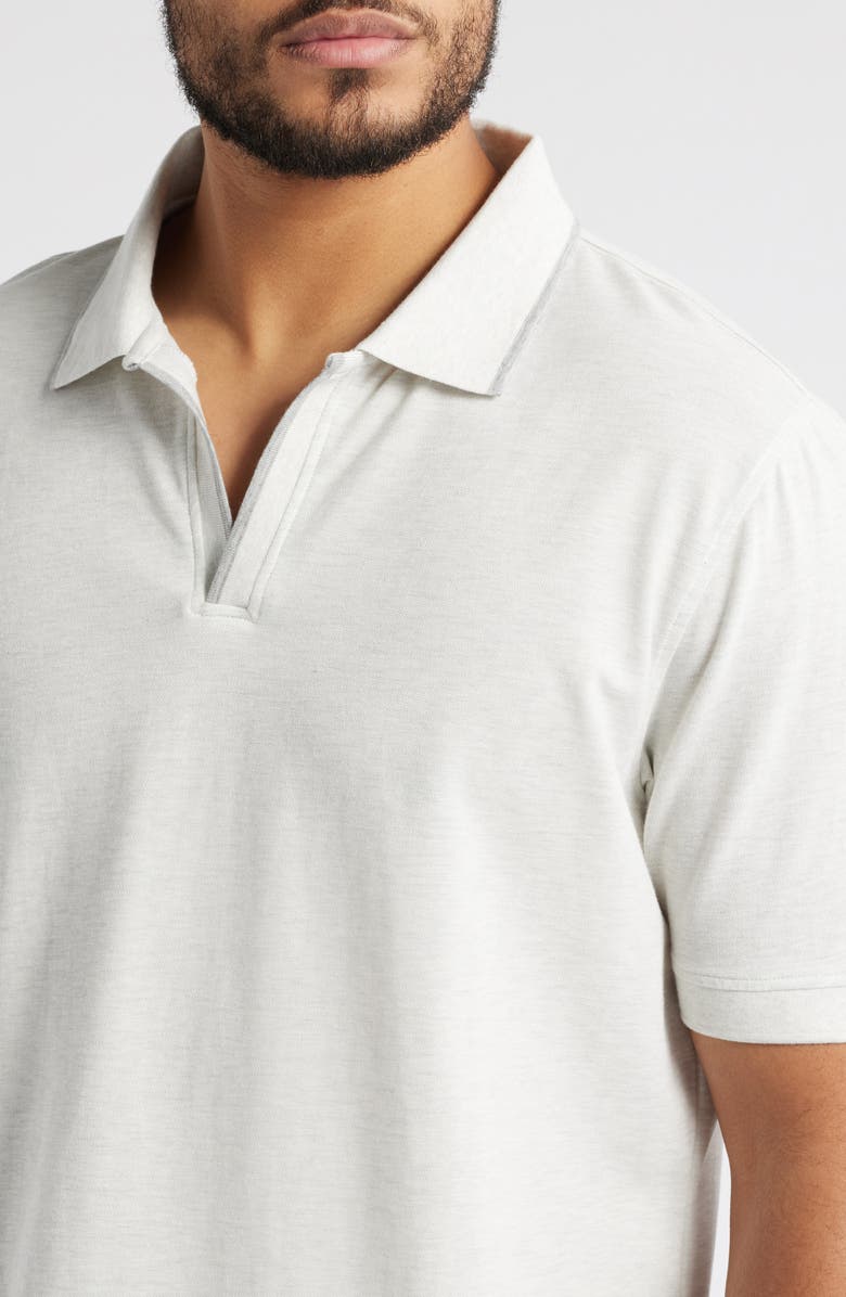 Scott Barber Johnny Collar Stretch Cotton & Silk Polo, Alternate, color, 