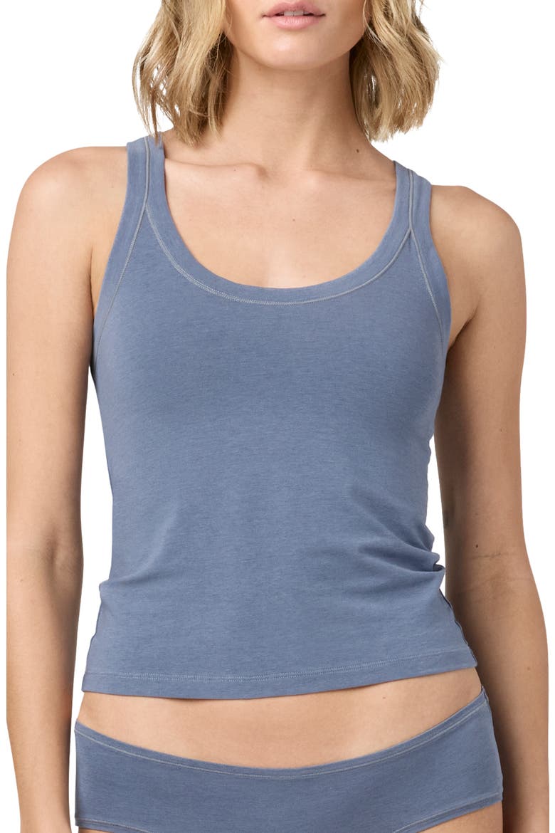 Stretch Cotton Camisole, Main, color, GRISAILLE