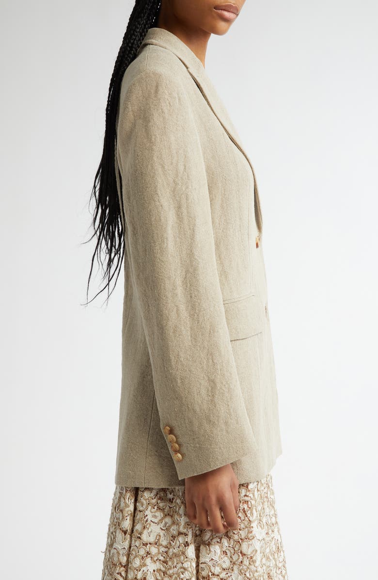 Michael Kors Collection Sculpted Two-Button Linen Blazer, Alternate, color, 