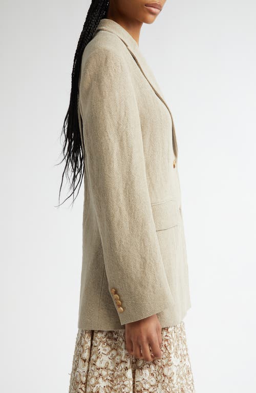 MICHAEL KORS MICHAEL KORS COLLECTION SCULPTED TWO-BUTTON LINEN BLAZER