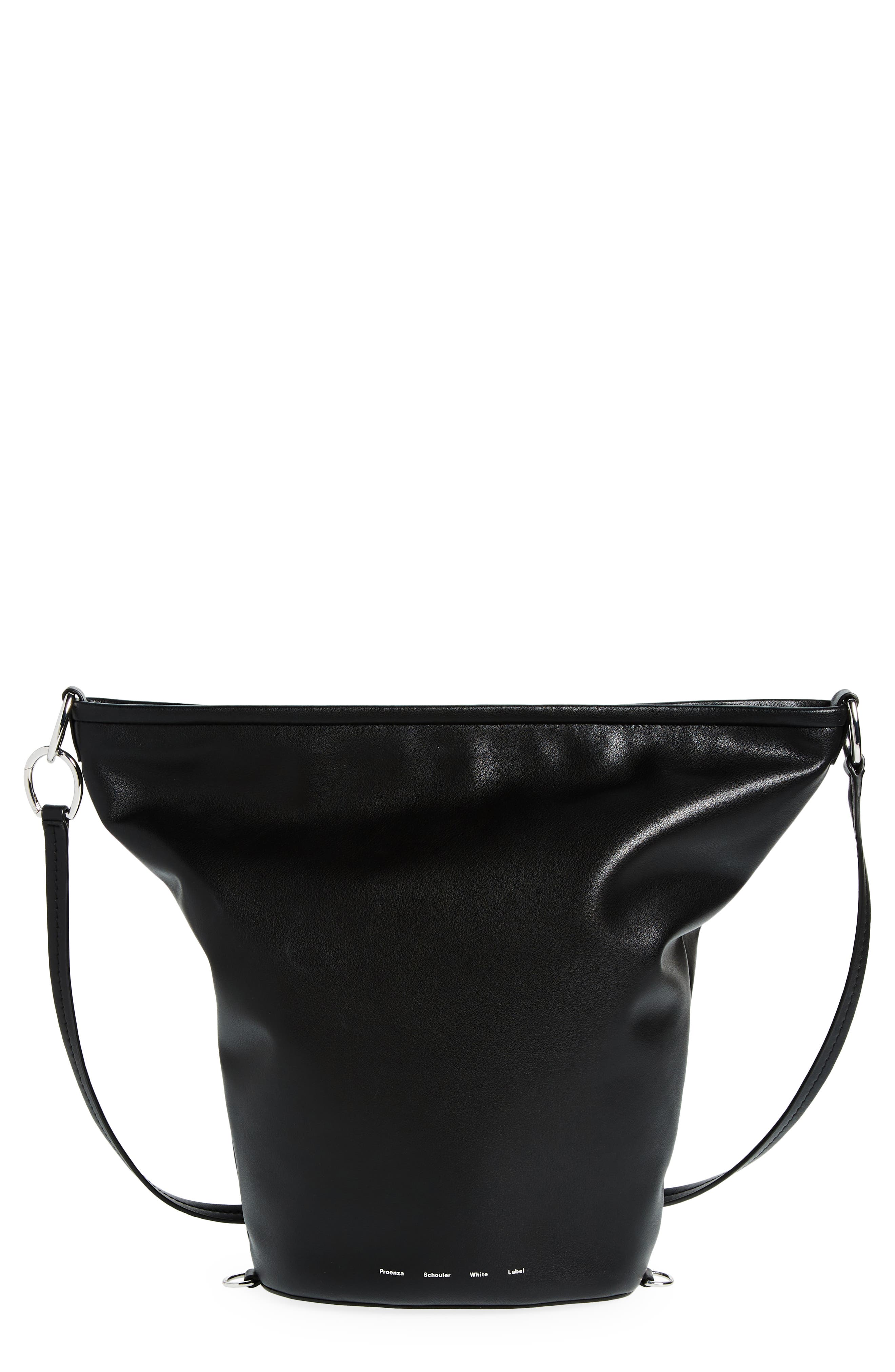 Proenza Schouler White Label Spring Leather Bucket Bag, Main, color, 