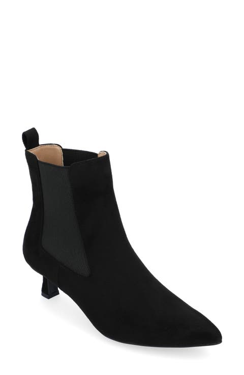 Pointed-Toe Vegan Leather Bootie (Women)