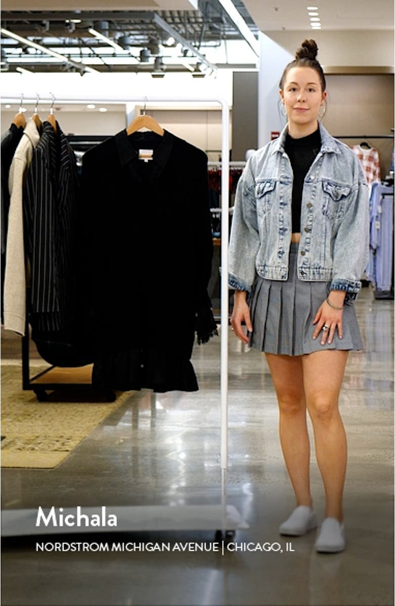 Atlas Santina Mixed Media Long Sleeve Sweater Dress, sales video thumbnail