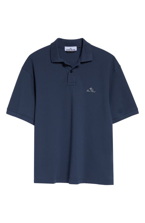 Institutional One Embroidered Cotton Piqué Polo