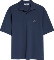 Stone Island Institutional One Embroidered Cotton Piqué Polo