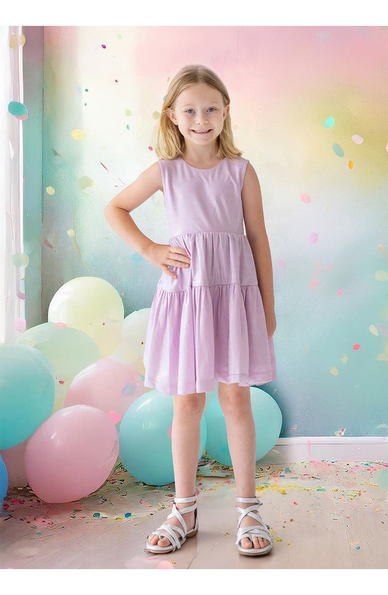 Isobella & Chloe Periwinkle Purple Layered Dress, Alternate, color, 