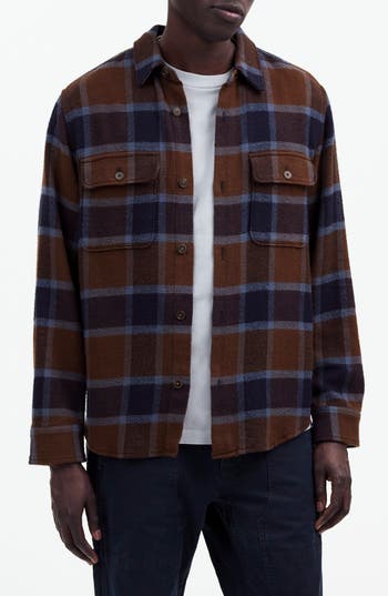 Madewell Easy Plaid Twill Shirt Jacket In Multi