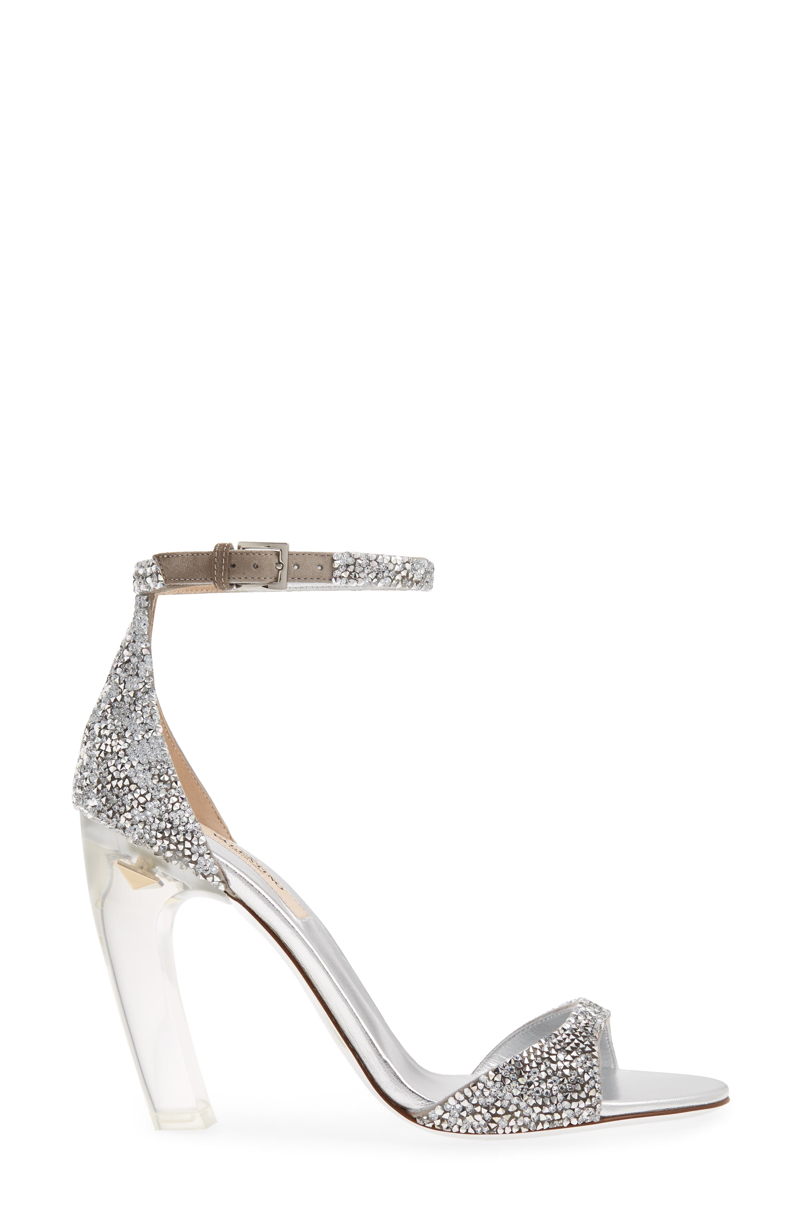 Valentino Garavani Crystal Embellished Clear Heel Sandal, Alternate, color, 