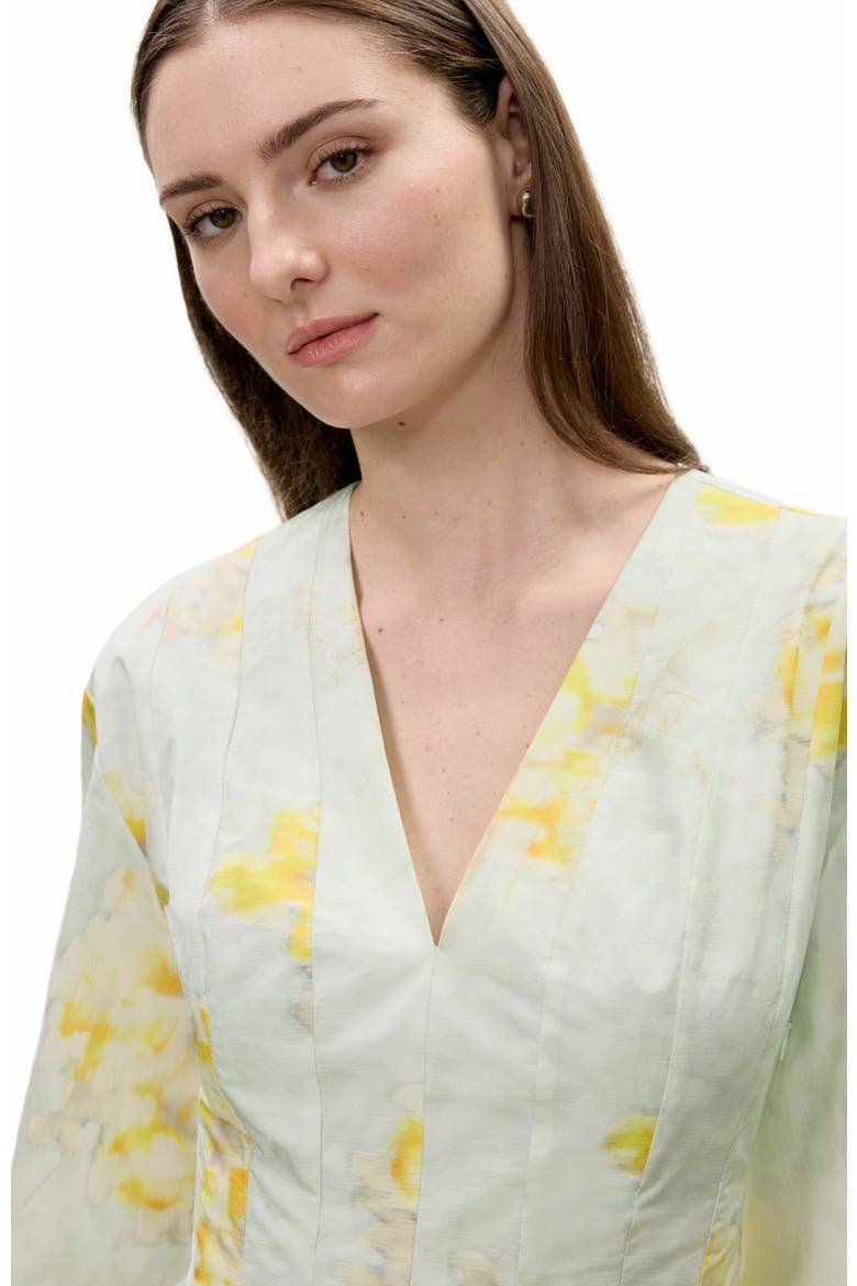 Yara Poplin Dress, Alternate, color, SAGE COMBO