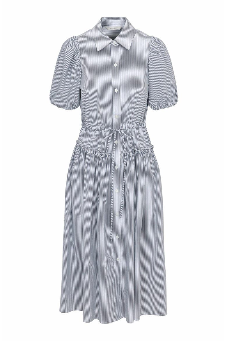 Poplin Shirt Dress, Alternate, color, BLUE STRIPE