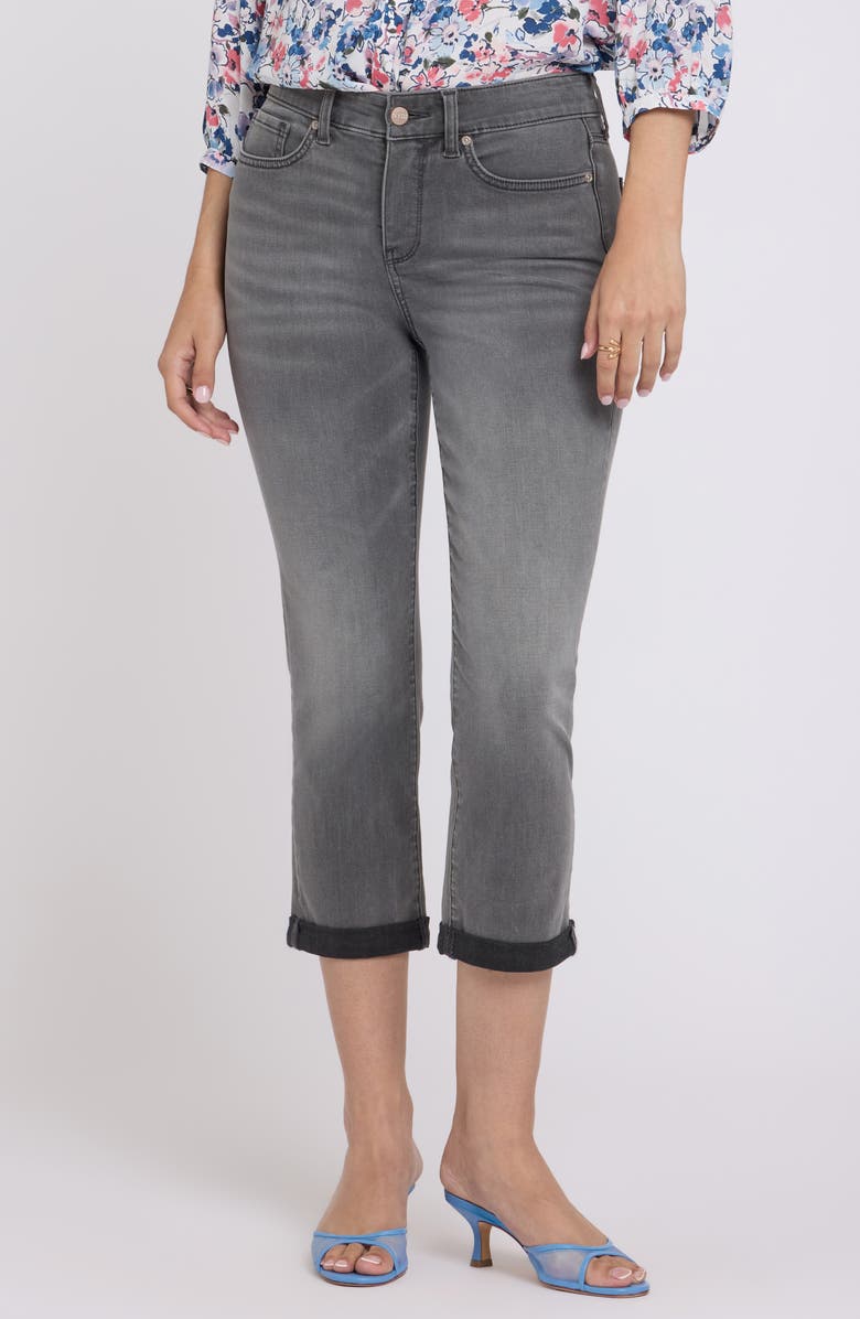 NYDJ Chloe Cuffed Capri Jeans, Main, color, Dusty Ash