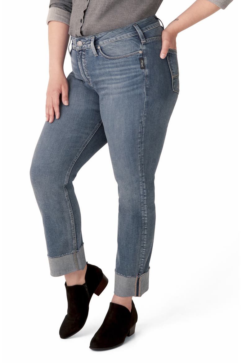 Avery Straight Leg Jeans, Alternate, color, INDIGO