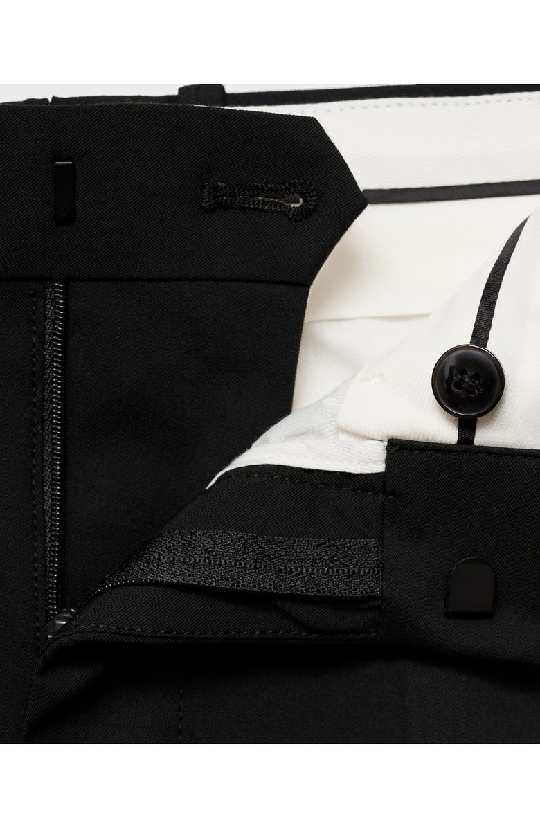 MANGO Superslim Fit Stretch Dress Pants, Alternate, color, Black