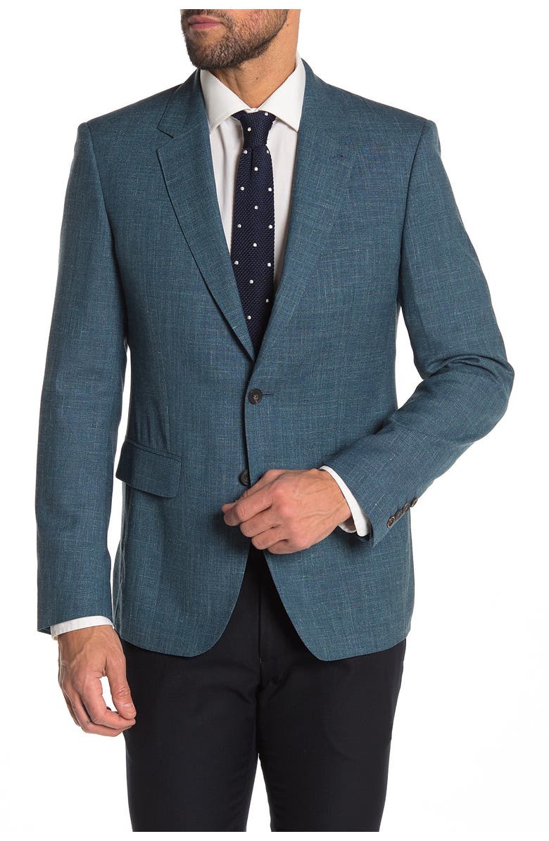 Thomas Pink Edwin Teal Two Button Notch Lapel Sport Coat, Main, color, 