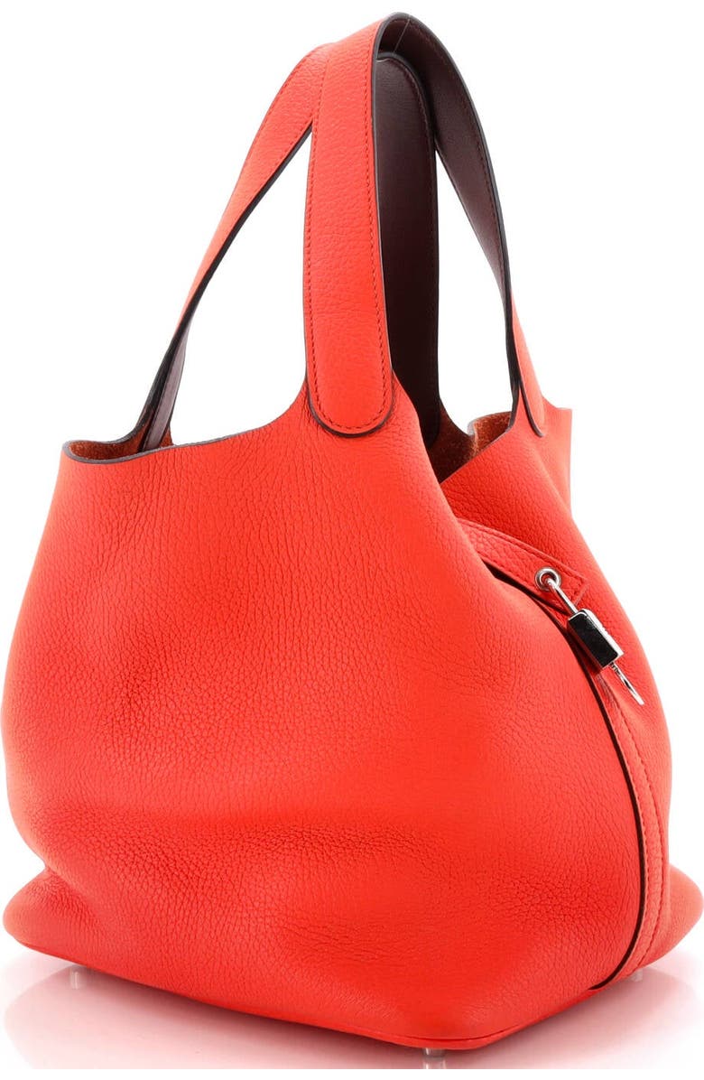 Pre-Owned Hermes Eclat Picotin Lock Bag Clemence MM, Alternate, color, Orange Poppy