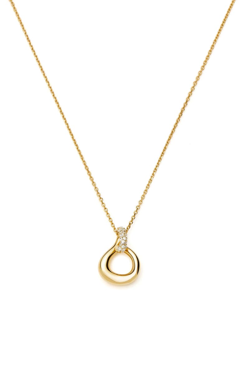 Missoma Molten Snow Twisted Pendant Necklace, Main, color, Gold