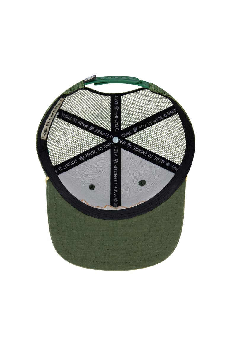 Cotton Ripstop Trucker Cap with Textured Embroidered Logo, Alternate, color, OLIVE