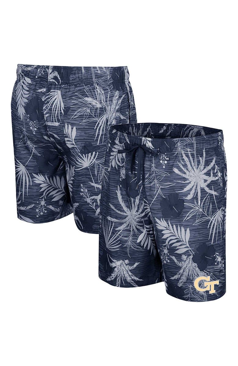 COLOSSEUM Men's Colosseum Navy Georgia Tech Yellow Jackets What Else is New Swim Shorts, Main, color, 