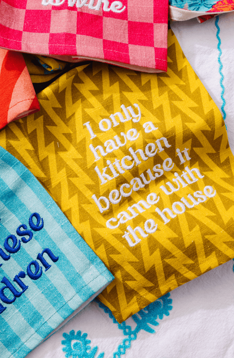 Furbish Useless Kitchen Dish Towel, Alternate, color, Mustard Yellow