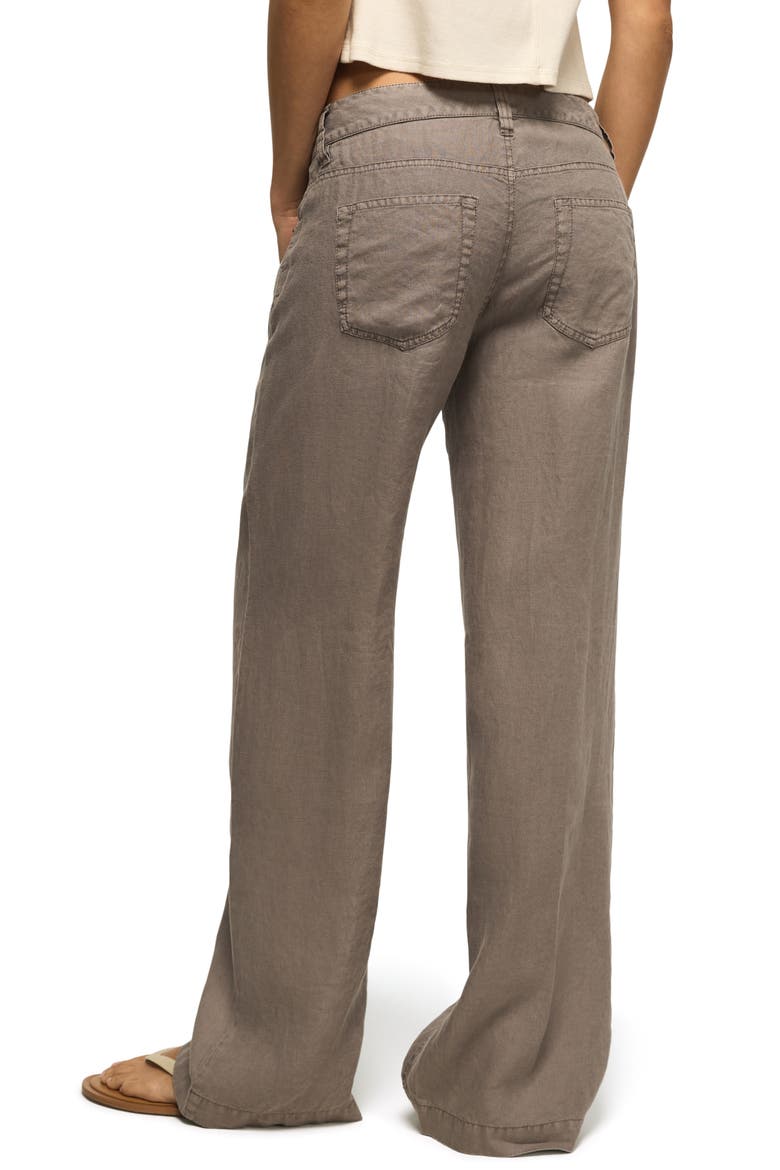 Baggy Wide Leg Linen Pants, Alternate, color, CASTLEROCK