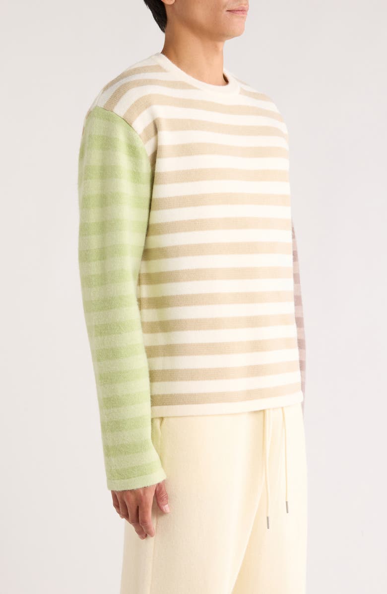 HONOR THE GIFT Mixed Stripe Sweater, Alternate, color, Bone