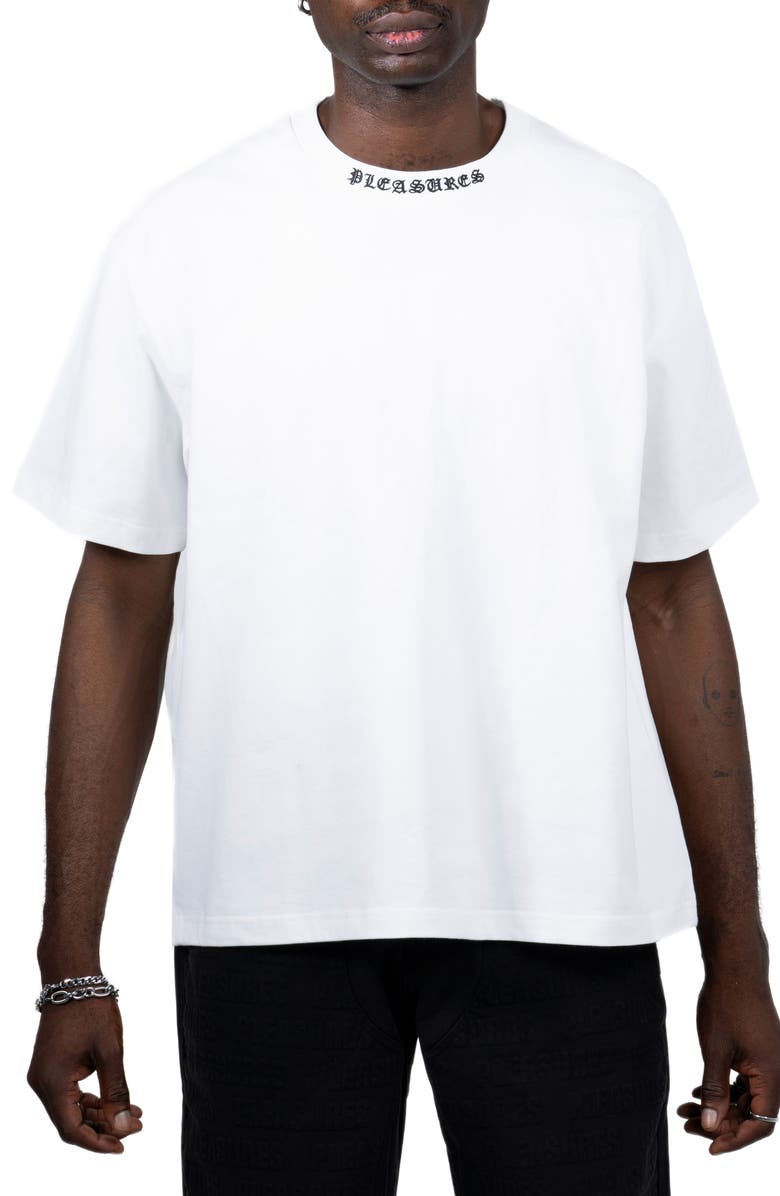 PLEASURES Sorrow Embroidered Logo Graphic T-Shirt, Main, color, 