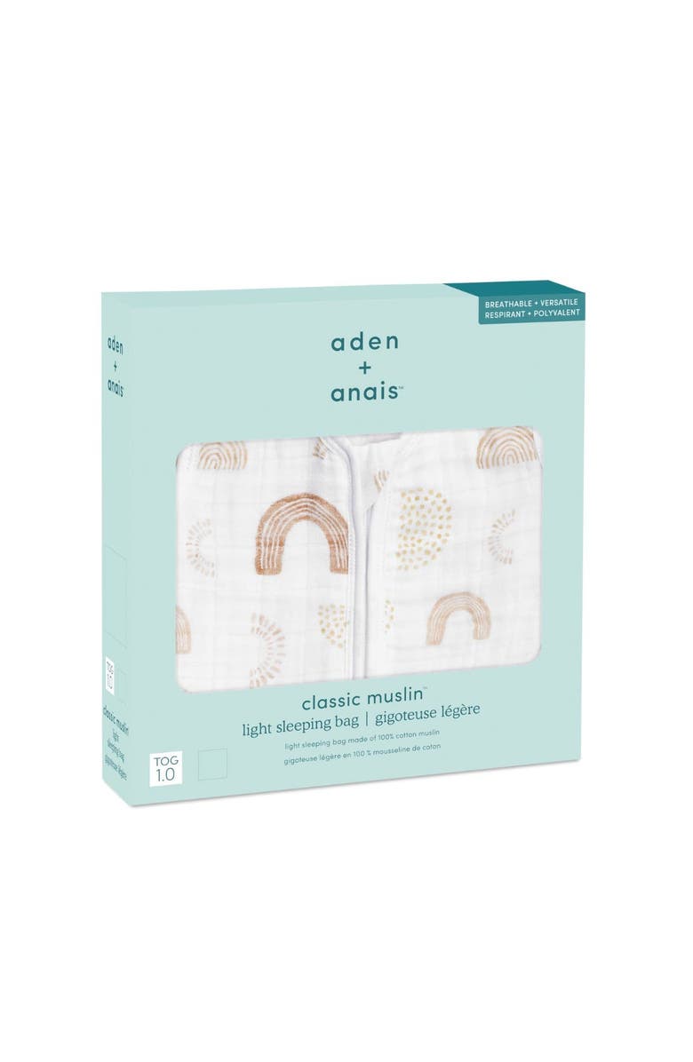 aden + anais Boutique Baby Sleeping Bag, 100% Cotton Muslin, Wearable Swaddle Blanket for Girls & Boys, Newborn Sleep Sack, Breathable & Lightweight, TOG Rating 1.0, Alternate, color, Keep Rising
