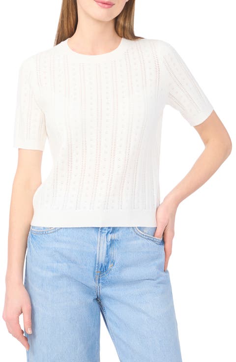 Pointelle Knit Sweater