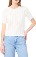 CeCe Pointelle Knit Sweater