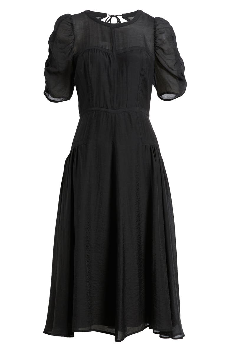 Chelsea28 Puff Sleeve Fit & Flare Midi Dress, Alternate, color, 